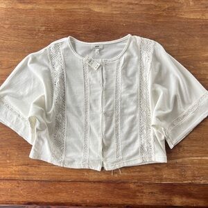 Aerie White Button-Up Top